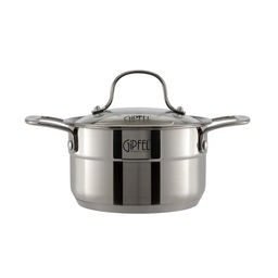 1272 GIPFEL Кастрюля GALA 16х9см/1,5 л со стеклянной крышкой, с индукционным капсульным дном. Материал: нерж. сталь 18/10. Толщина: 0,7мм / 4мм  фото 9