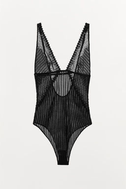 PLEATED LACE BODYSUIT - Zara фото 7