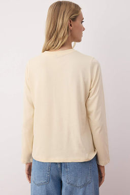 Ac?k Pembe-Tas 2li Paket Bisiklet Yaka Regular/Normal Kesim Orme T-Shirt TWOAW25TS00001