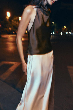 SATIN HALTER TOP - Zara фото 5