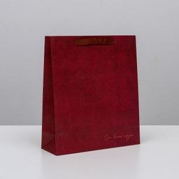 Пакет ламинированный вертикальный От всего сердца, M 25.5 х 30 х 9 см