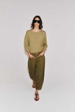 PANTAL?N BARREL ZW COLLECTION / Khaki