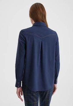 Блузка женская LA-311510-DN, 
темно-синий - Steinberg фото 4