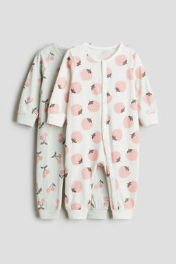 Pack de 2 pijamas enteros en algod?n