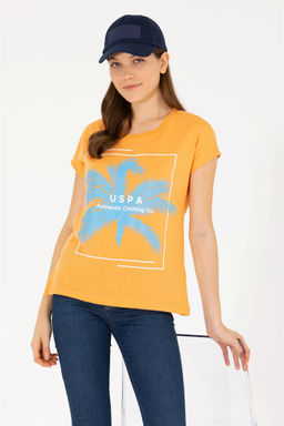 Женская оранжевая футболка - U.s. polo assn фото 8