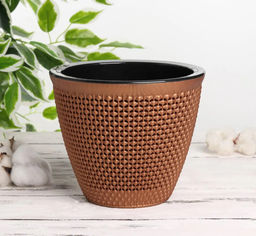 Кашпо 3,0 л Ротанг, арт. КШ-4075, 4557, 7953, 7954, 7955, 7956, 7957,7960, 7961,7962,7963, 8952.., - Полимербыт фото 3