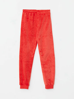 Bisiklet Yaka Nak??l? Uzun Kollu Kadife K?z ?ocuk Pijama Tak?m? - Waikiki фото 3