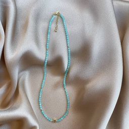 Колье со вставкой "Сердце" из Амазонита