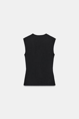 CAMISETA MANGA SISA / Negro - Zara фото 7