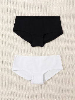 К 1964-2уп/белый,черный набор трусы для дев