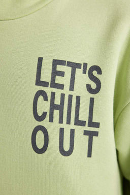 Толстовка оверсайз с капюшоном и принтом для мальчиков - Defacto фото 9