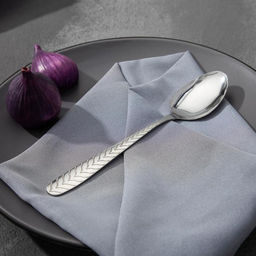 Набор ложек столовых из нержавеющей стали Доляна Колосок, длина 19 см, толщина 2 мм, 6 шт, цвет серебряный  фото 2