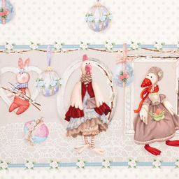 Фартук Этель Пасхальные Тильды 60х70 см, 100% хлопок, саржа 190 гр/м2  фото 10