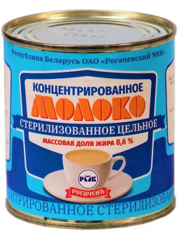 РОГАЧЕВЪ Молоко конц. стер. 8,6% ж/б 300гр