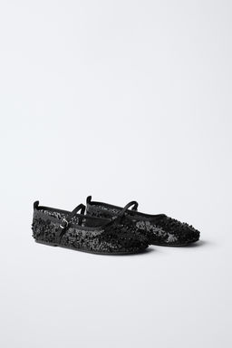BALLERINAS WITH FAUX PEARL BUCKLE - Zara фото 11