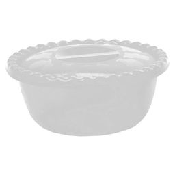 Миска п/эт. 3л круглая с крышкой (белый) (М1316)