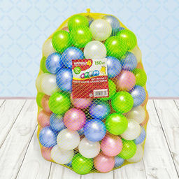 Шарики для сухого бассейна «Перламутровые», диаметр шара 7.5 см, набор 150 штук, цвет розовый, голубой, белый, зелёный