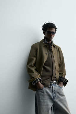 VINTAGE-EFFECT SUEDE LEATHER JACKET - Zara фото 15