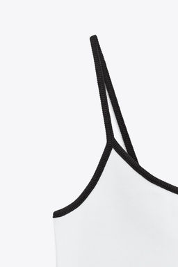 CONTRAST STRAP VEST TOP - Zara фото 12