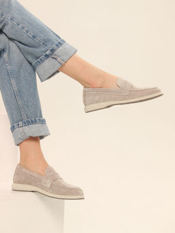 Лоферы EDART 177.1607 be. каменный замша фото 16