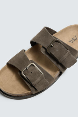 SANDALIA PIEL TIRAS / Gris Topo - Zara фото 6
