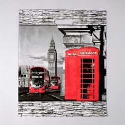 Цена за 50 шт. Пакет "Лондон", полиэтиленовый с вырубной ручкой, 60 мкм 38 х 45 см