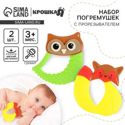 Погремушки «Наш малыш», от 3 мес., 2 шт.