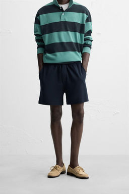 TEXTURED RELAXED FIT BERMUDA SHORTS - Zara фото 2