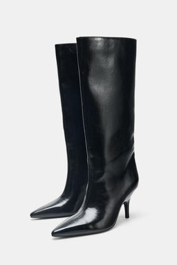 KITTEN HEEL KNEE-HIGH BOOTS - Zara фото 3