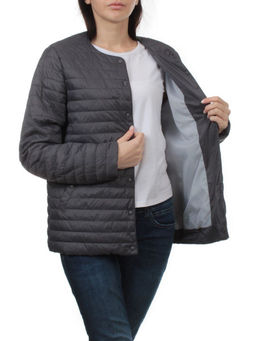 K-527 DK. GRAY Куртка демисезонная стеганая женская (70 гр. холлофайбер) - Fashion фото 7