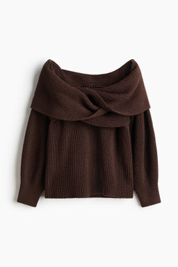 Jersey off-the-shoulder