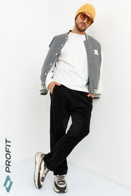 Мужские брюки утепленные, на флисе, черные