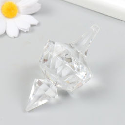 Декор для творчества пластик «Фигурная сосулька, кристалл», прозрачный, 4.3×4.3×8.3 см