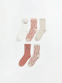 Desenli K?z ?ocuk Soket ?orap 5li