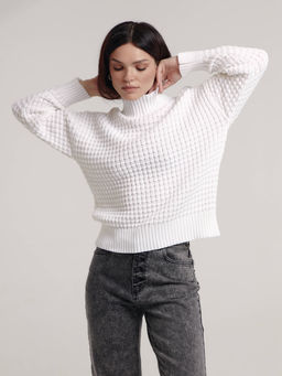 CONTE Джемпер объемного силуэта с воротником-стойкой LDK 220