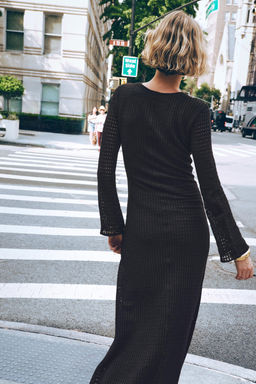 HARDWARE CROCHET MIDI DRESS - Zara фото 12