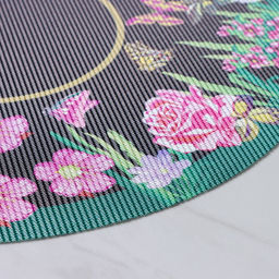 Набор салфеток сервировочных Доляна Роуз, d=38 см, 4 шт, цвет зелёный  фото 7