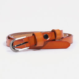 Ремень женский, ширина 1,3 см, винт, пряжка металл, цвет рыжий