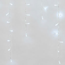ULD-B3010-200/TWK WHITE IP67 Бахрома светодиодная с эффектом мерцания, 3м. Соединяемая. 200 светодиодов. Белый свет. Провод белый. TM Uniel.