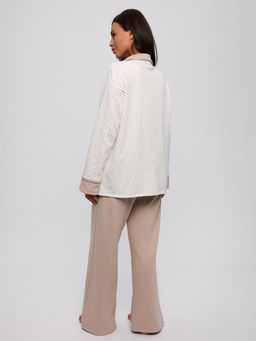 Пижама женская из футера Салли бежевый