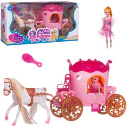 Игровой набор Abtoys Моя лошадка. Карета с белой лошадкой и куколкой
