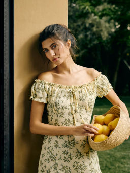 Платье миди с цветочным принтом / Zarina  фото 8