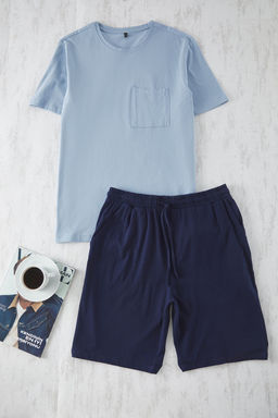 TRENDYOL MAN Siyah - Gri Regular Fit Orme Sortlu Pijama Tak?m? TMNSS25PT00033 - Trendyolmilla фото 6