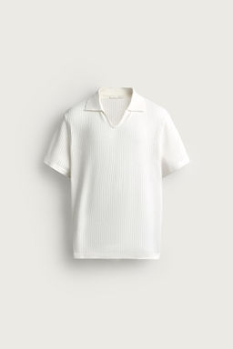POLO REGULAR FIT ESTRUCTURA CALADOS / Blanco roto - Zara фото 5