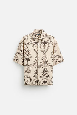 TEXTURED SHIRT WITH PRINT - Zara фото 6
