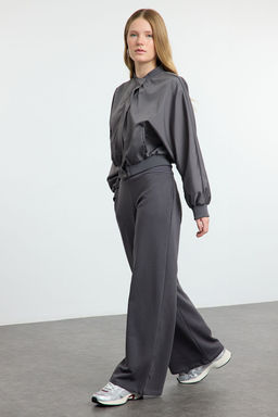 Antrasit Ince Ekstra Yuksek Bel Wide Leg/Genis Kesim Pantolon TWOAW25PL00026