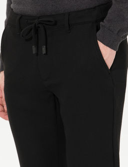 Siyah Slim Fit Kanvas Pantolon
