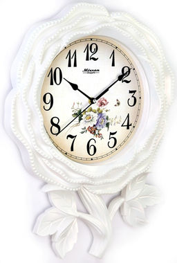 Настенные часы Mirron роза белые S75ABB