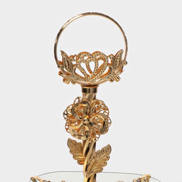 Этажерка-фруктовница квадратная Расцвет, 2 яруса, d=18/29 см, h=49 см, стекло - Simaland фото 3