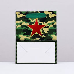 Цена за 2 шт. Пакет подарочный ламинированный вертикальный 23 февраля, 18?23?10 см